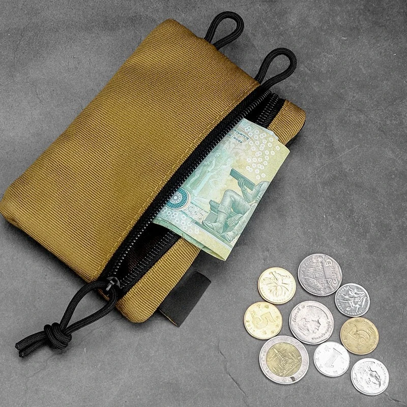 Tactical Small Bag EDC Molle Bag Mini Wallet Card Accessory Kit Key with Waist Bag Camping, Hiking, Hunting Outdoor Coin Wallet