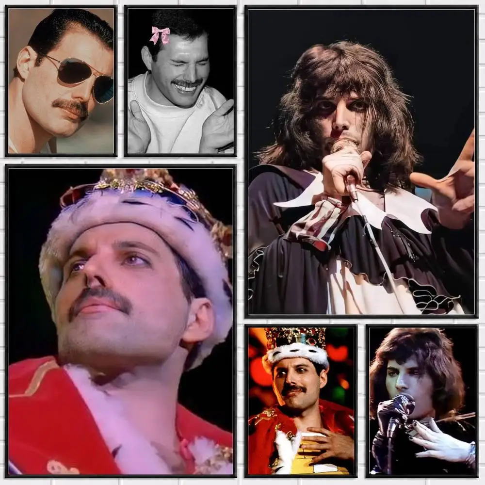 Freddie Mercury Queen Poster Versatile HD Waterproof Wall Art Self-Adhesive Decor for Any Space Ideal Gift