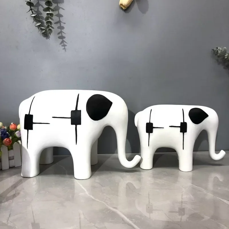 Nordic minimalist resin elephant ornaments living room TV cabinet wine cabinet office decorative artworks modern home decoration