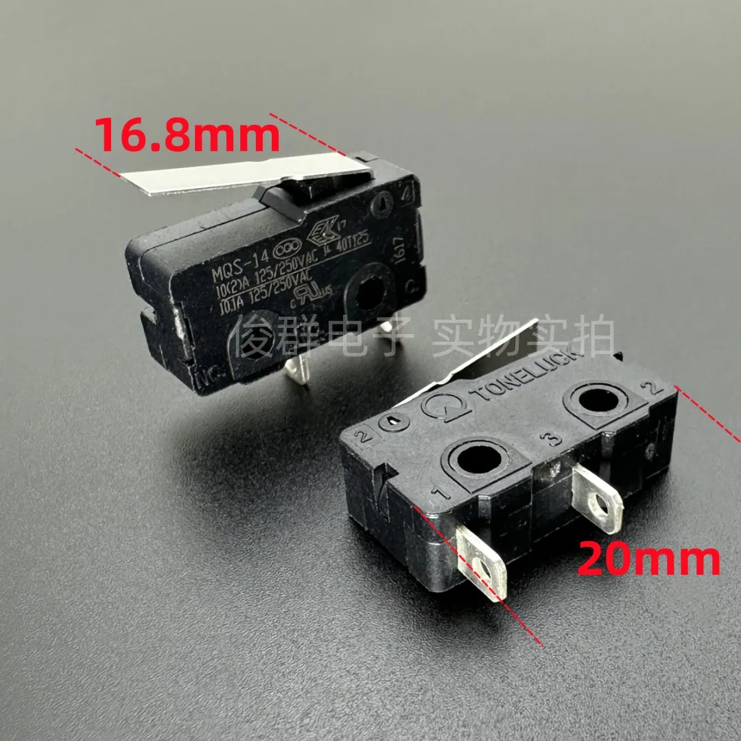 10pcs/Taiwan MQS-14 micro switch 2-pin normally open stroke reset button 10A