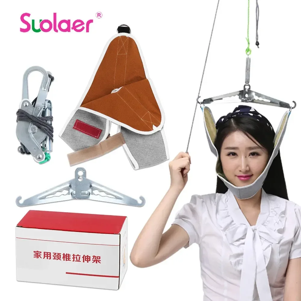 Cervical traction device home stretching medical hanging cervical spondylosis Neck treatment device neck orthosis traction frame