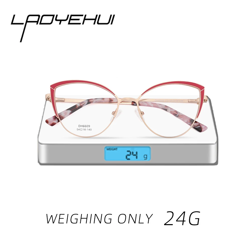 Cat Eye Glasses Frame Women\'s Eyeglasses Frames Retro Luxury Glasses Eyewear Optical Prescription Anti Blue Light Myopia Glasses