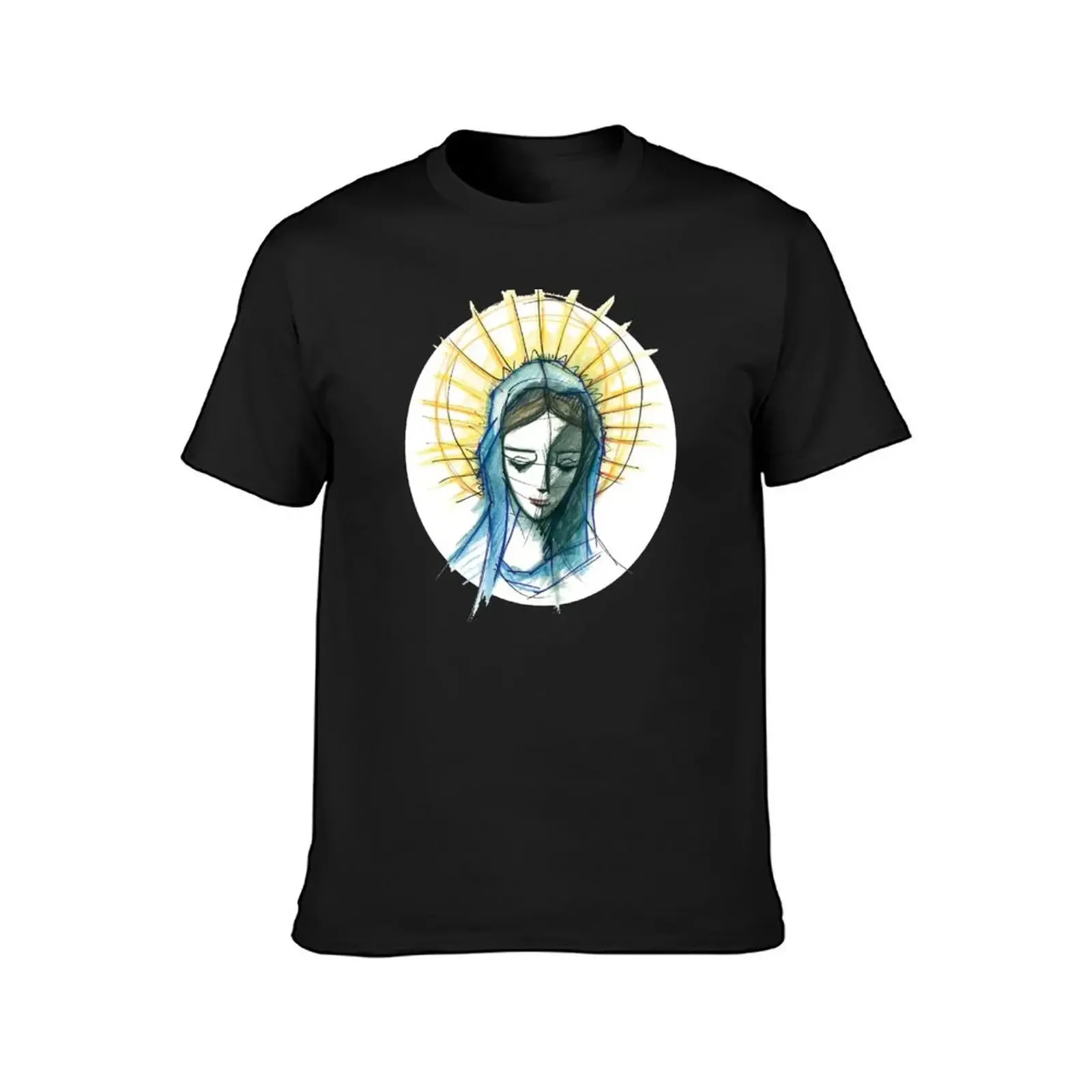 Virgin Mary T-Shirt anime stuff vintage anime shirt man t shirt men workout shirt