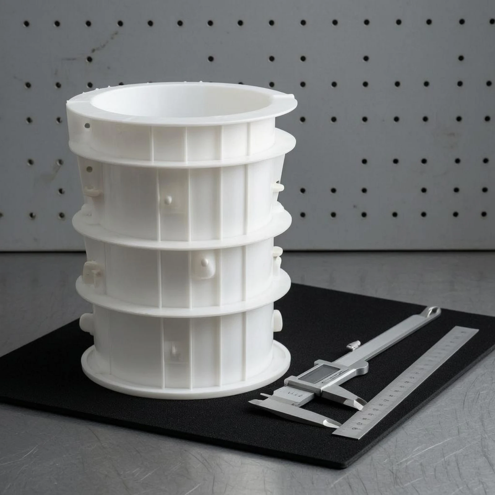 Pedestal Mold Flanged Rim Concrete Column Mold Casting Form Open Top Construction Supply Plastic