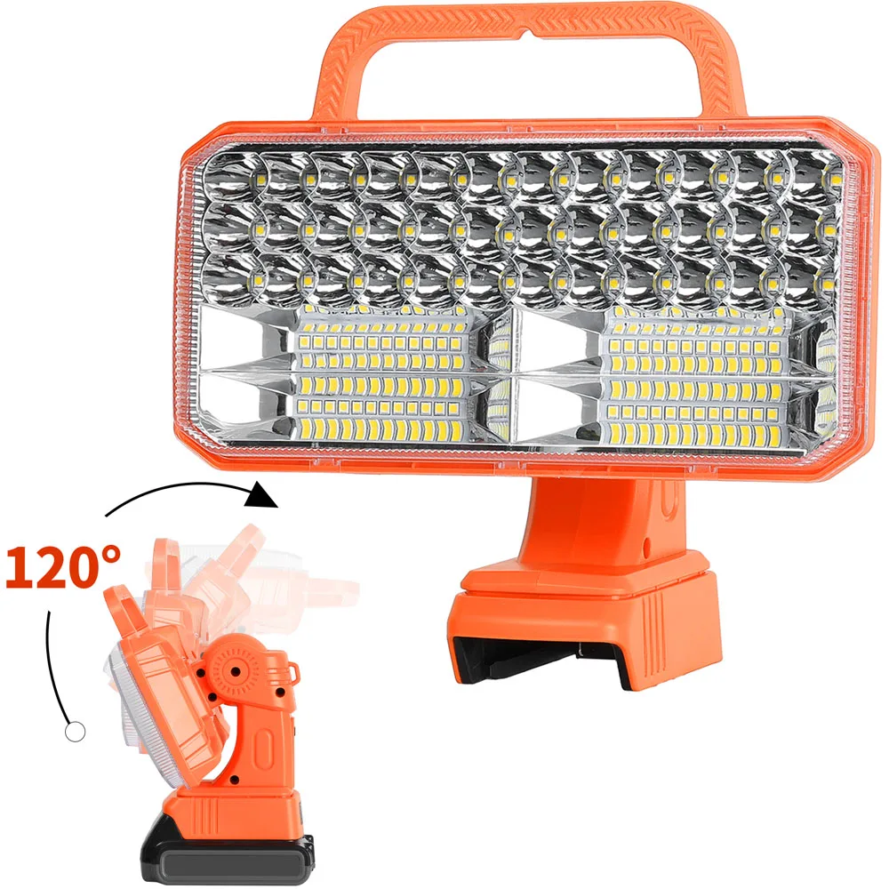 

Portable LED Flashlight for Black & Decker Tools Li-Ion Battery 18W With USB Indoor Outdoors Camping Work Light (No Battery)