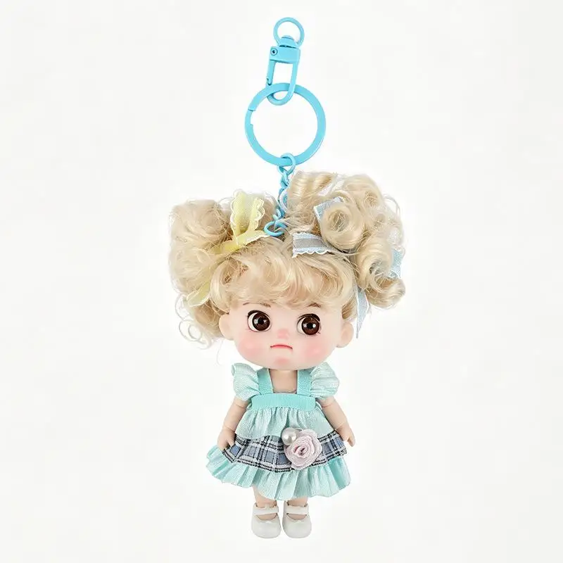 Cute 10cm Doll Keychain Bag Pendant for Bjd Doll Dolls for Girls Mini Dolls Mobile phone Decoration