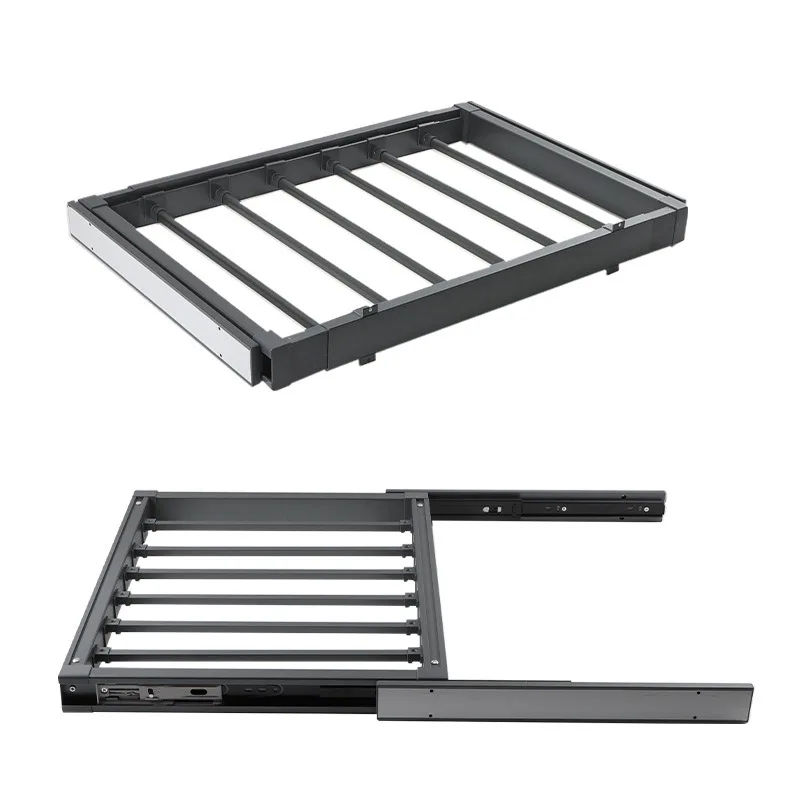 

Washing machine pull out drying rack clothes hanger hidden multi functional pants telescopic slide rail storage