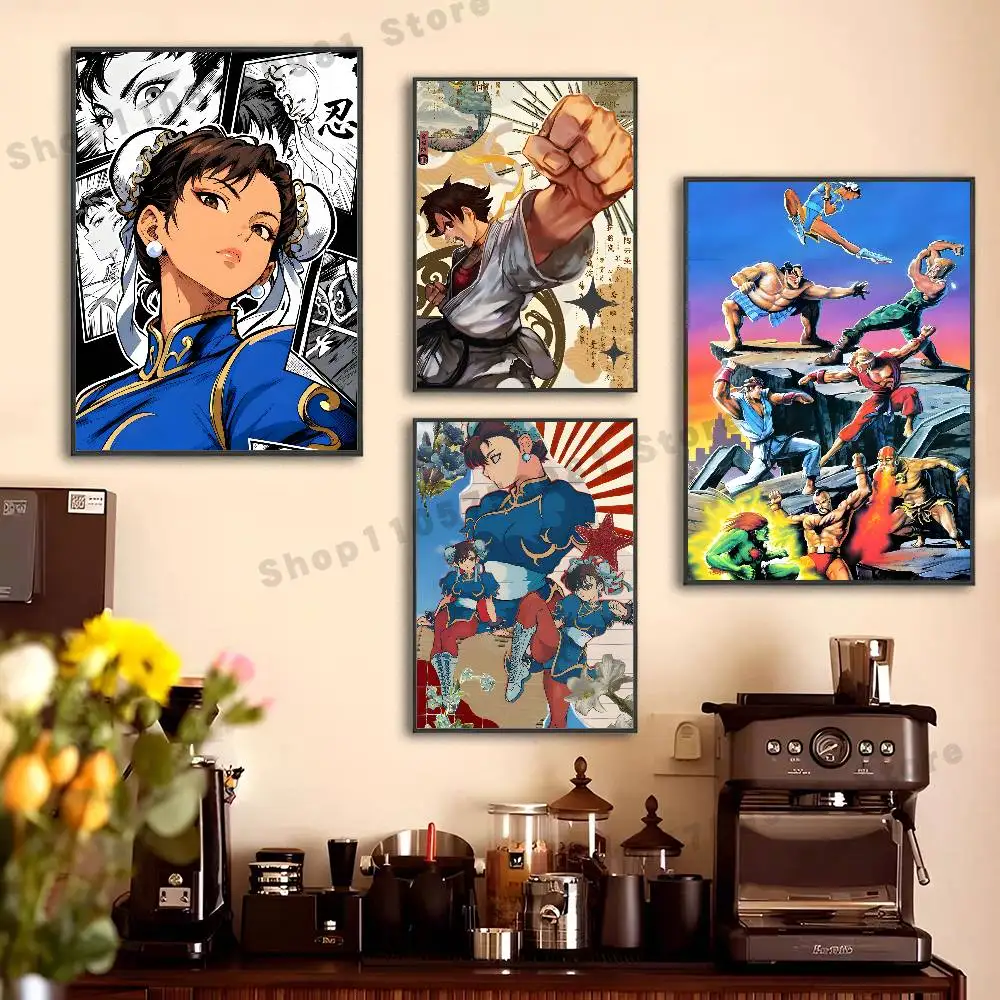 S-Street Chun-Li F-Fighter Poster HD Art Sticky Wall Waterproof For Bedroom Game Room Wall Home Decor Gifts