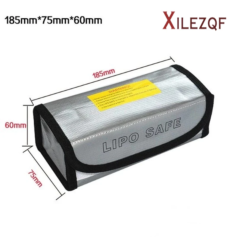 XILEZQF RC Lipo Battery Safety Bag 185x75x60mm Mini Waterproof Fireproof Explosion-Proof Portable for FPV Racing Drones