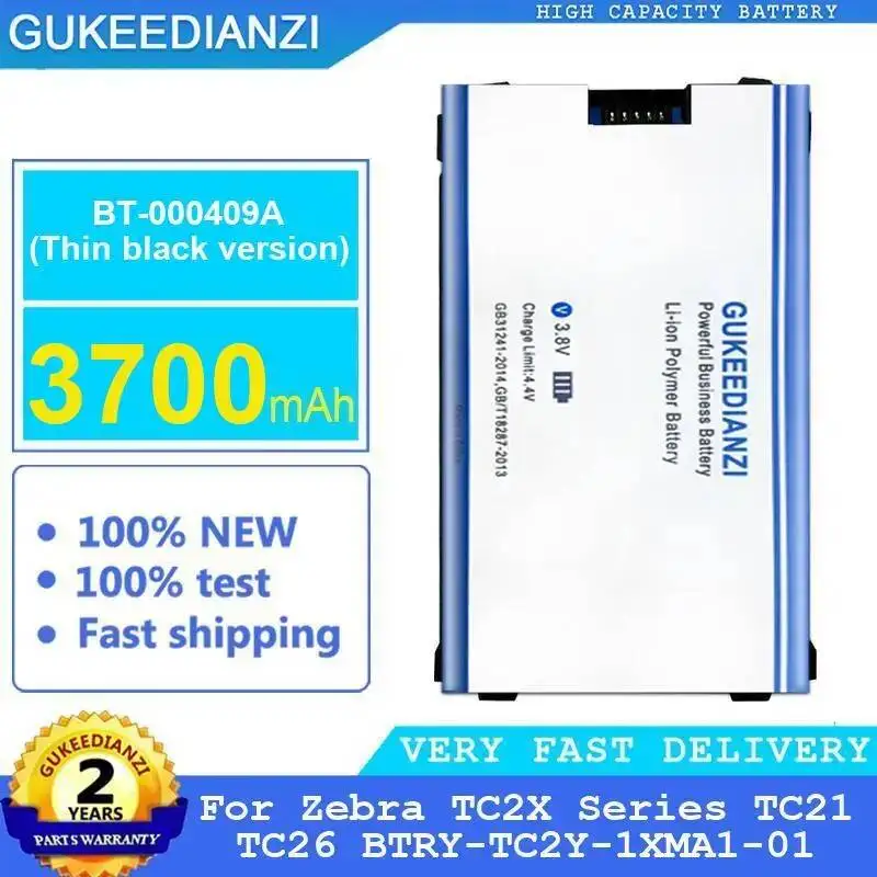 

Аккумулятор BT-000409A (тонкая черная версия) для Zebra TC2X Series TC21 TC26 Btry-TC2Y-1XMA1-01, 3700 мАч, быстрая зарядка