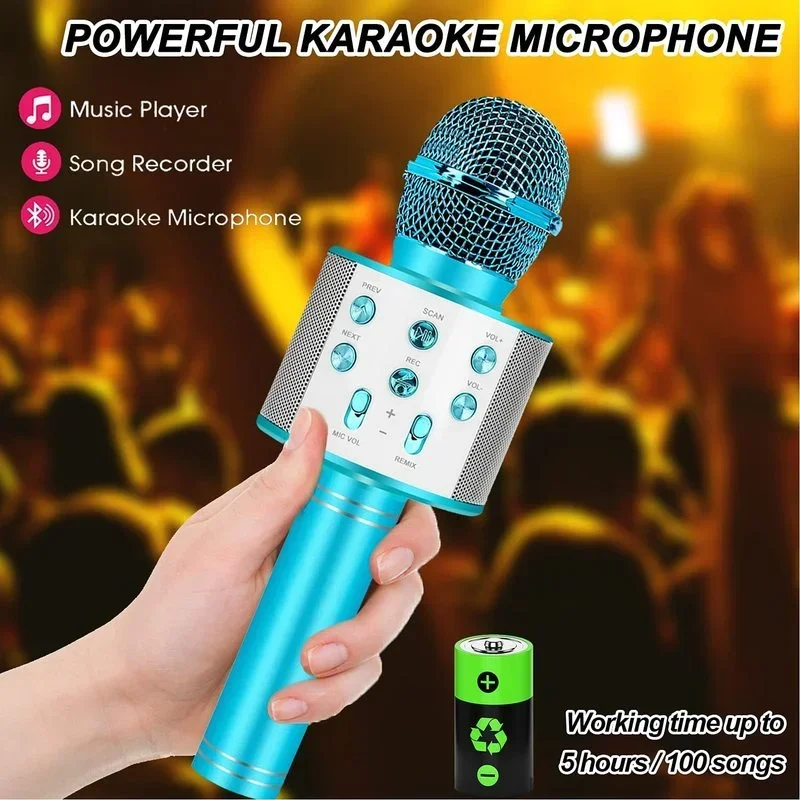 Microphone de karaoké pour enfants, jouets amusants pour filles de 4 à 15 ans, cadeaux d'anniversaire et de Noël pour garçons et filles de 8, 9, 10 et 11 ans