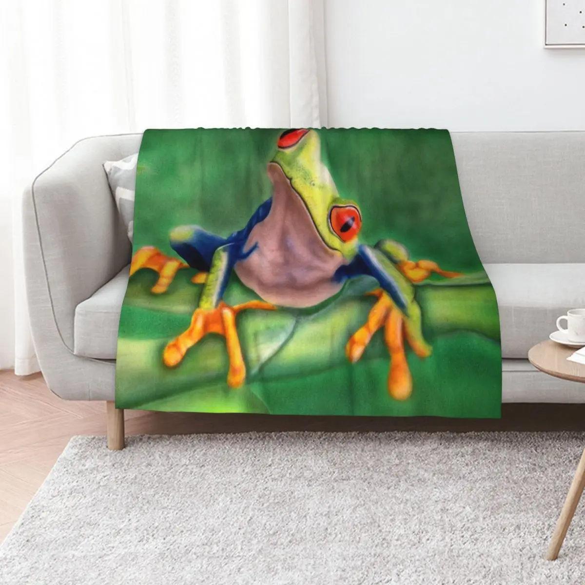 red-eyed tree frog Throw Blanket Vintage Custom Soft Beds anime Decorative Throw Sofa Quilt Blankets