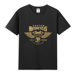 T-shirt de moto personnalisé Harley, moteur Chopper Biker Bobber Motard Davidson