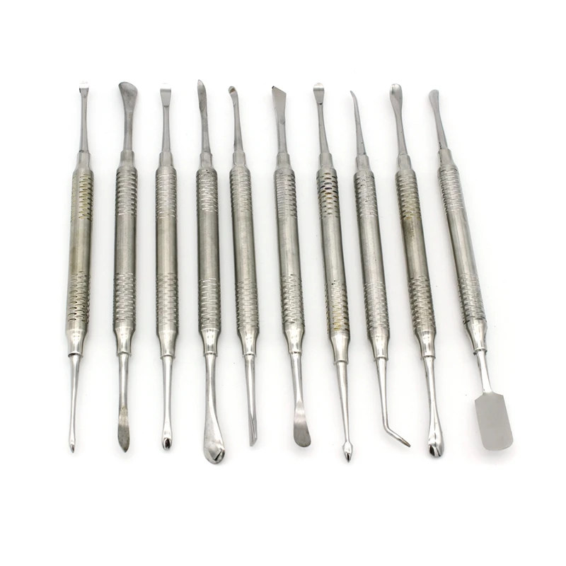 10pcs Double Ends Dental Implant Periosteal Elevator for Reflecting & Retracting Splitter Separator Surgical Tools