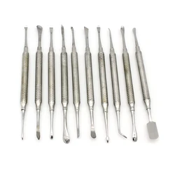 Elevador de implante dentário Double Ends para reflexão e retração, Separador divisor de implante dentário, Ferramentas cirúrgicas, 10pcs