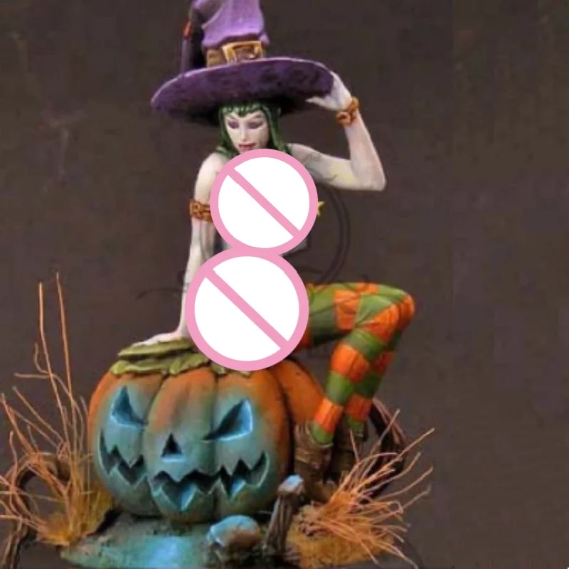 

Beautiful Witch 1/24 Scale Full Resin Figure Model Kit Assemble Miniatures Unassembled Unpainted Collecting Hobby Toys Gifts