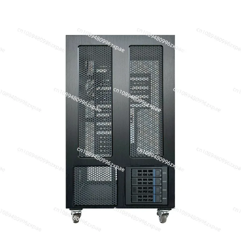 Water-Cooled GPU Workstation Chassis Deep Learning Server Case for 4x RTX 4090 Graphics Cards