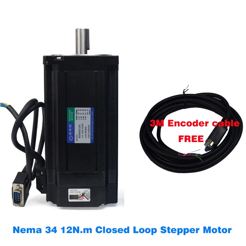 Imagem -02 - Nema 34 Kit de Motor Deslizante de Loop Fechado de Fases Servo Driver Híbrido Hbs86h Hbs860h Hbs86 Mais 86hb250156b 12n.m 86