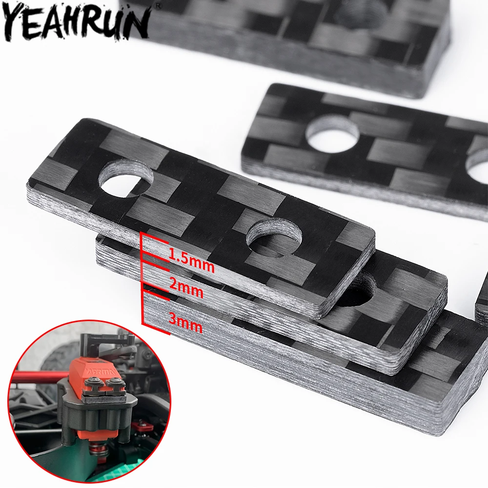 YEAHRUN Carbonfaser-Servohalterung 1,5/2/3mm Verstellbar für RC-Boot Auto Flugzeug MG995 Servo Upgrade-Teile