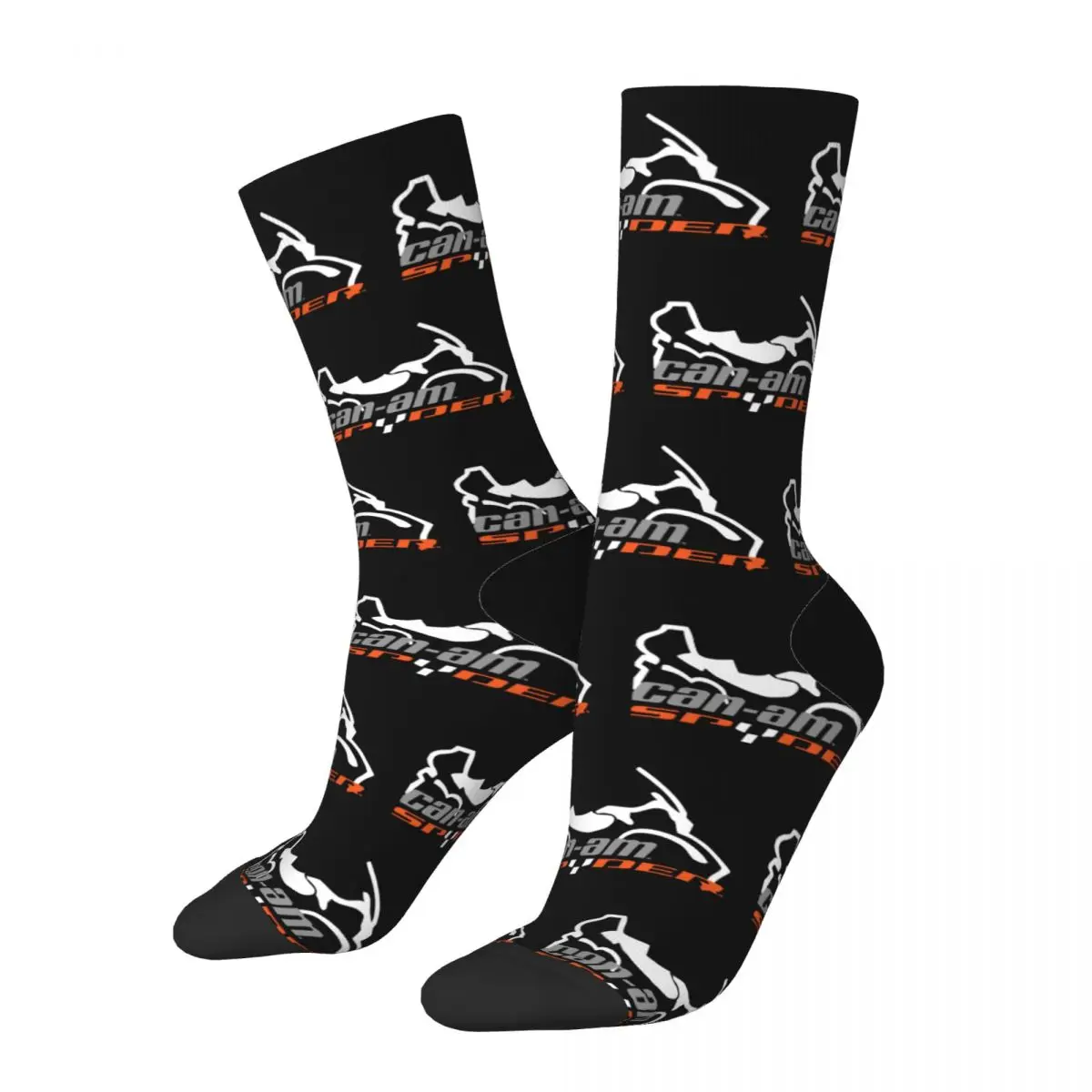 Winter Warm Hip-hop Unisex Can I Am Team Spyder Motorcycles Socks Silhouette Logo Breathable Basketball Socks