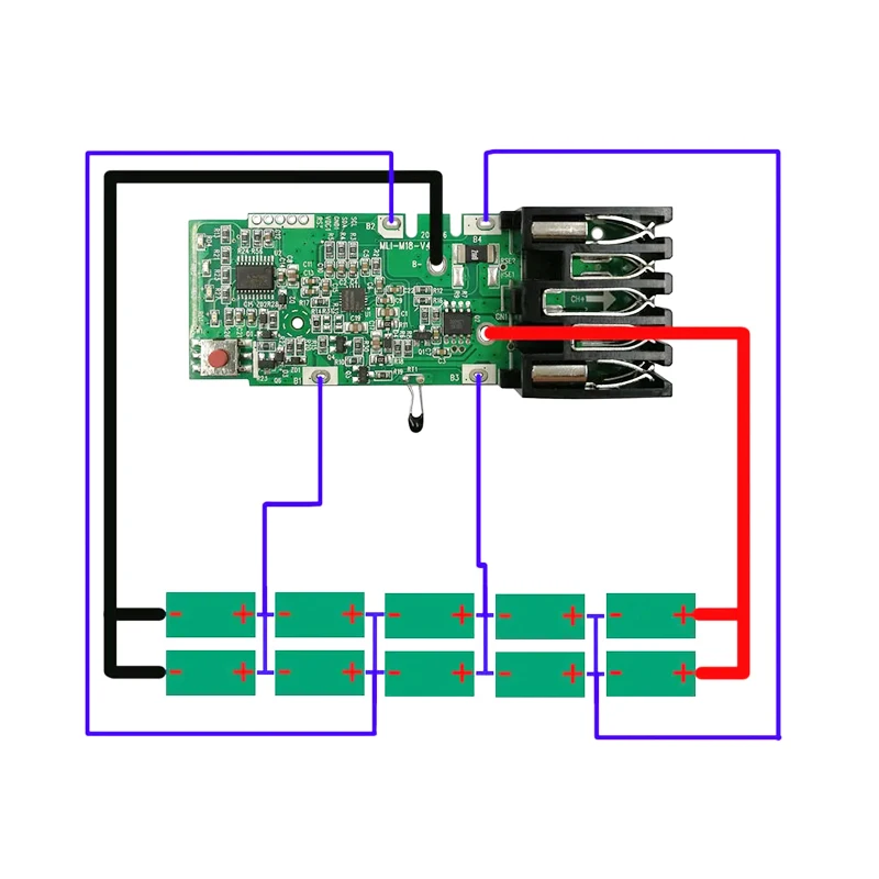 For M18 18650 Li-ion Battery Management System Charging Protection Circuit Board BSM PCBA For Milwaukee 18V Lithium Ion Battery image 3