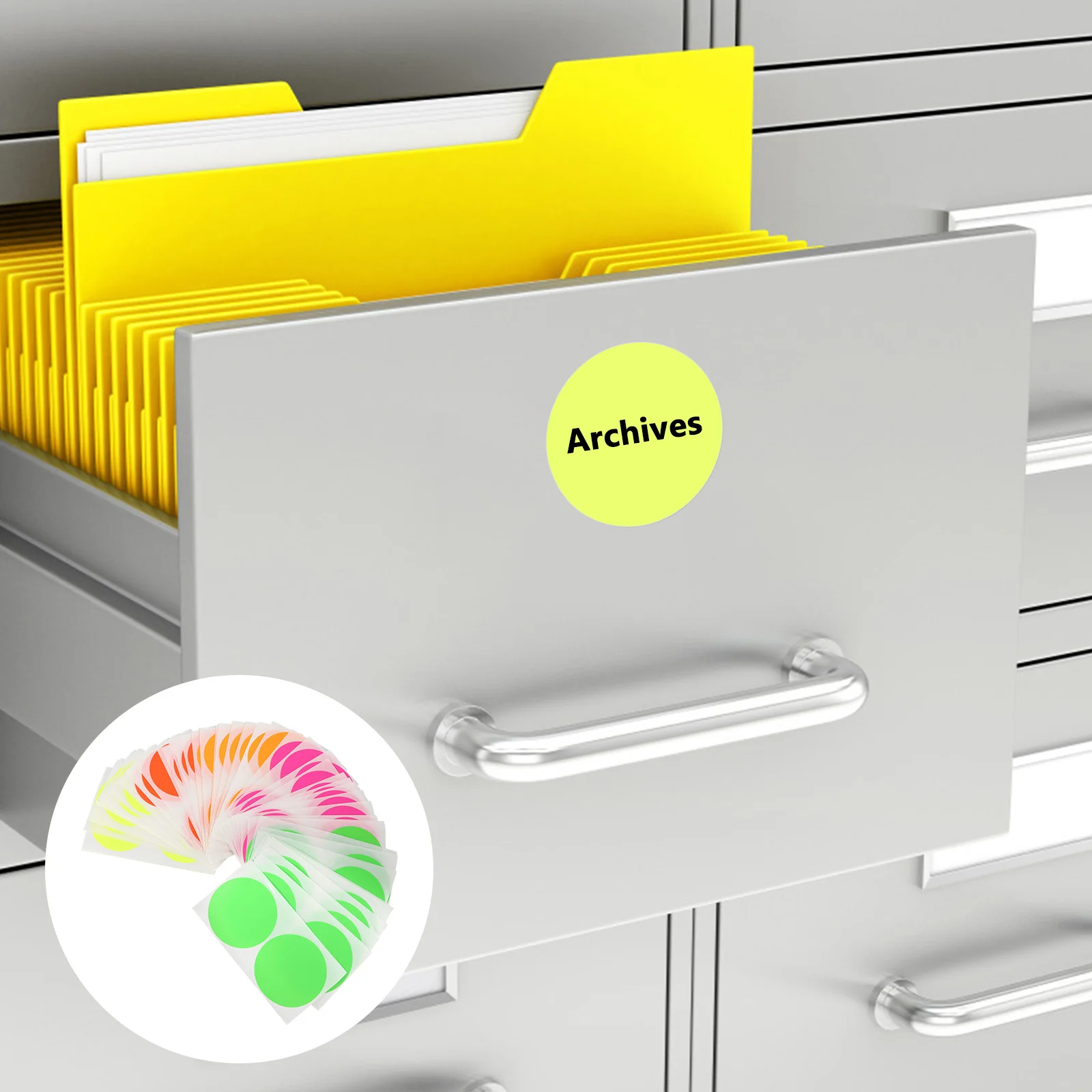 

100Pcs Round Colored Dot Stickers Self-Adhesive Label Stickers for DIY Craft Projects Scrapbooking Gift Sealing