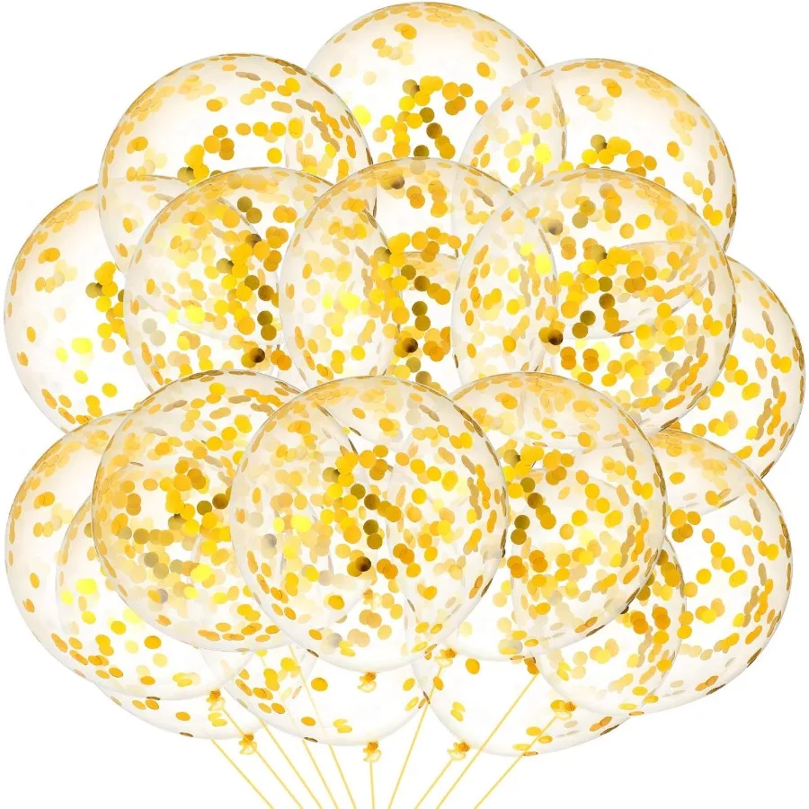 10 pièces 18 pouces paillettes confettis ballons papier points confettis brillant Latex grands ballons pour anniversaire fête de mariage décoration