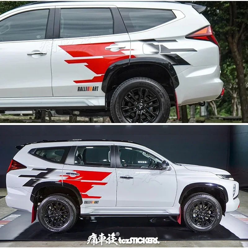 ملصقات سيارة لميتسوبيشي باجيرو سبورت، تعديل خارجي للجسم، فيلم ملصق رياضي أنيق #3