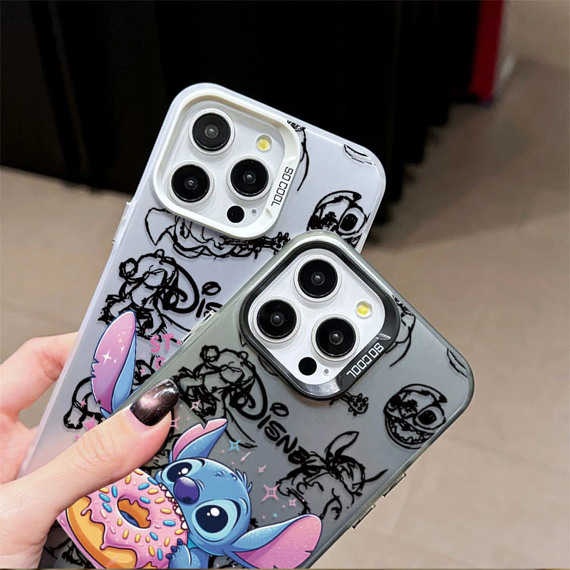 Disney Stitch Donut Plating Case for Samsung Galaxy S24 S23 S22 S21 Ultra Plus FE A54 A34 A24 A14 A73 A53 A33 5G Note 20 Cover image 3