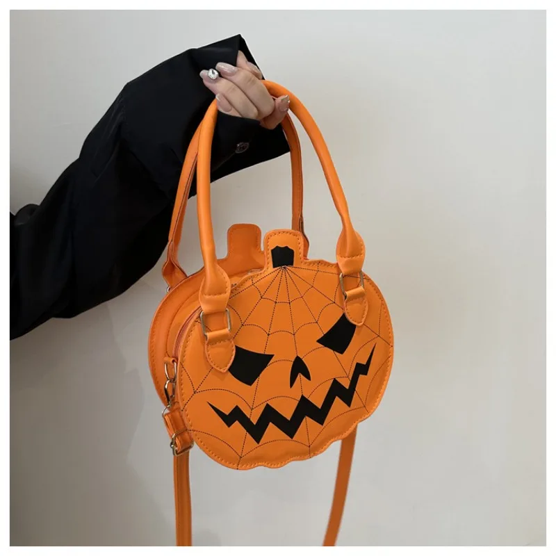 

Halloween Pumpkin Design Casual Messenger Bag Large Capacity Fashion Cartoon Bag Simple Personalized Exterior Style Trend