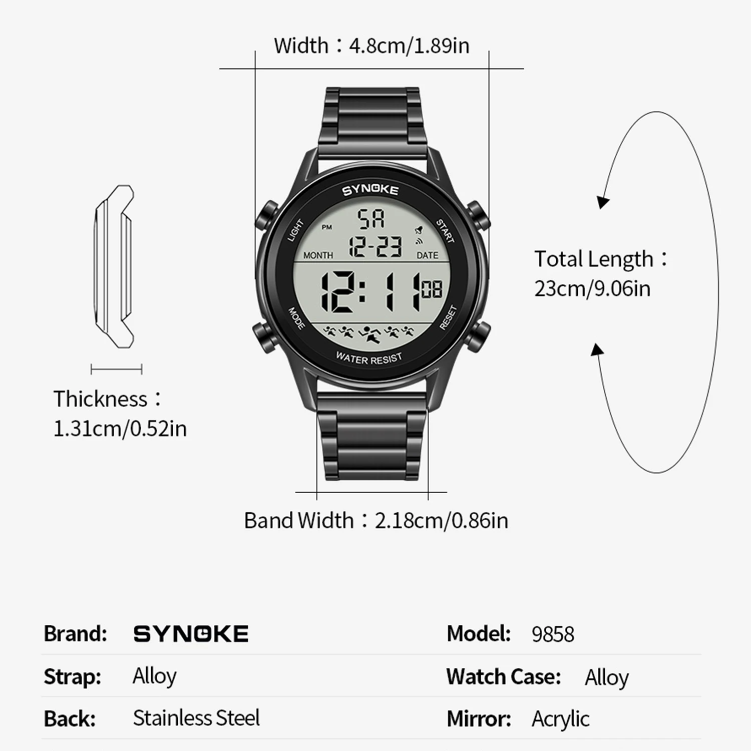 Fashion men\'s watch, outdoor sports, military universal watch, men\'s business stainless steel watch, men\'s clock, reloj hombre