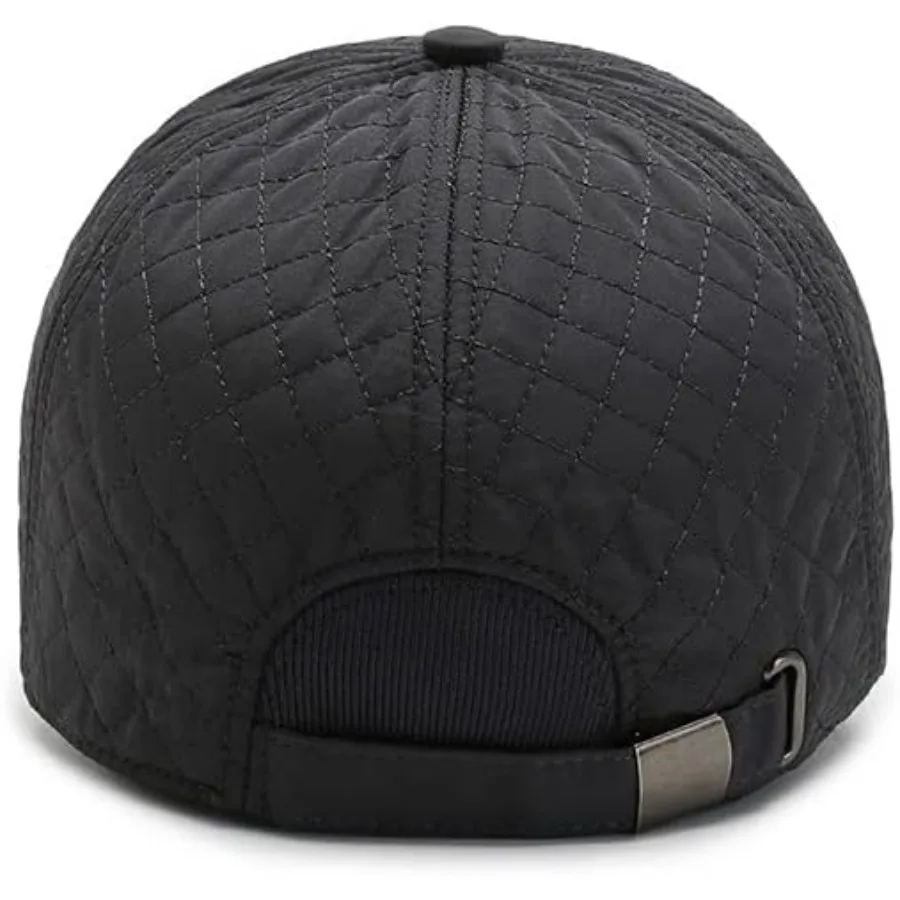 Topi Bisbol Musim Dingin Topi Musim Dingin Pria dengan Penutup Telinga Topi Cuaca Dingin yang Dapat Disesuaikan