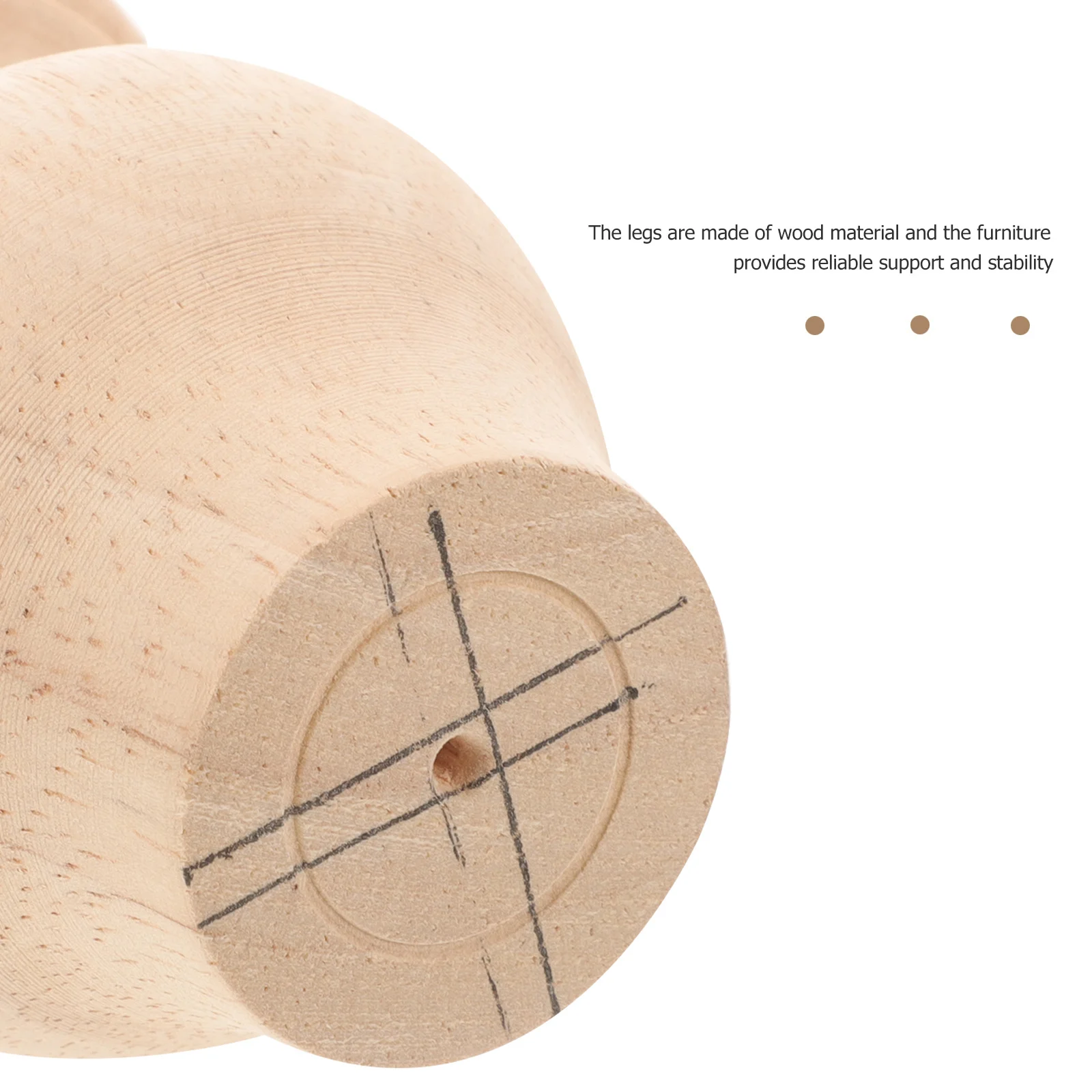 Gambe per mobili in legno massello per armadietto, divano, tavolo, sedia, letto, robusto piedino decorativo in legno, gamba di ricambio antiscivolo