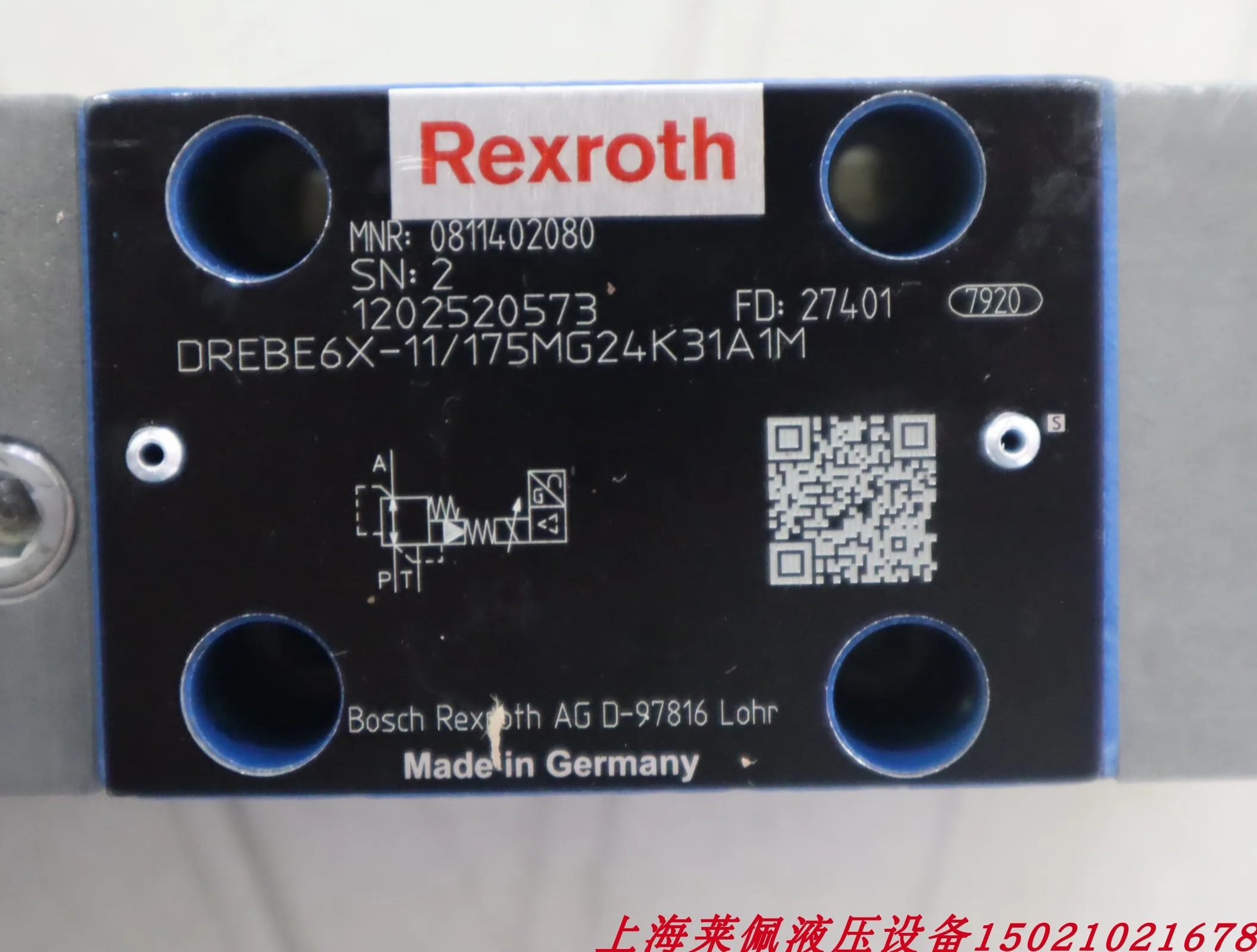 DREBE6X-11/175MG24K31A1M 0811402080 German Rexroth REXROTH Proportional Valve