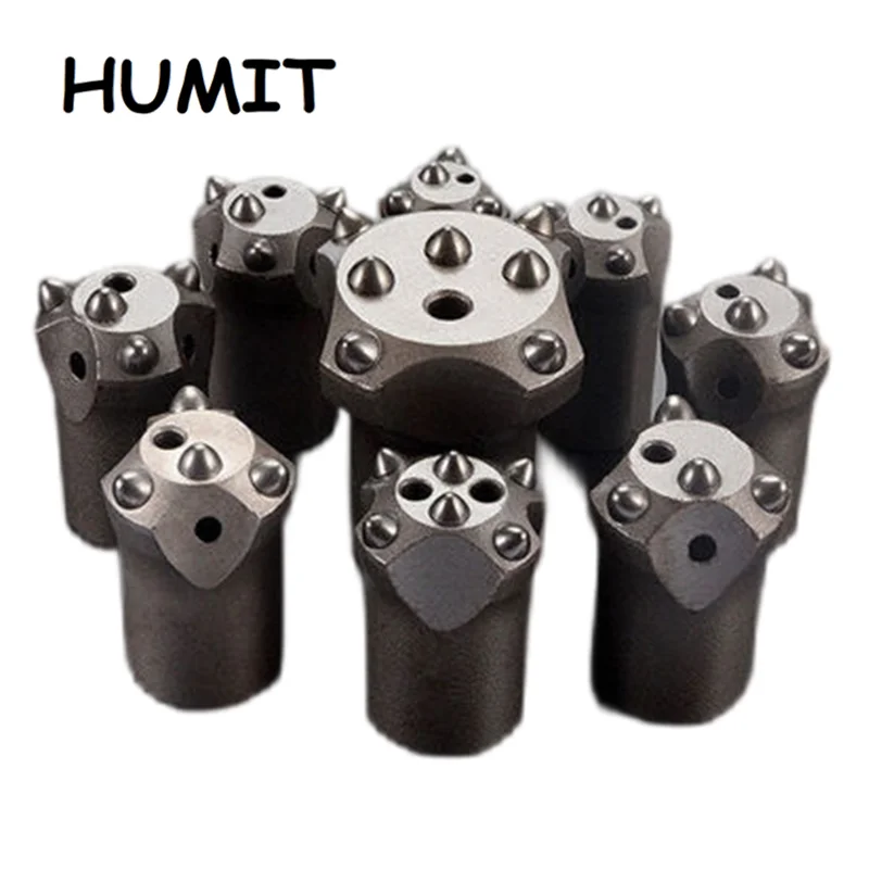 1 5 10pcs 28-100mm Hard Rock Mining Drilling Tools Taper Spherical Button Drill Bit in Quarrying Stone Tunnel Construction