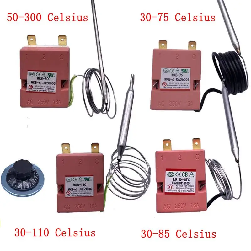 

30-300 Celsius Dial Thermostat Temperature Control Switch Replacement For Electric Oven AC 220V 16A Home Kitchen Acceessory