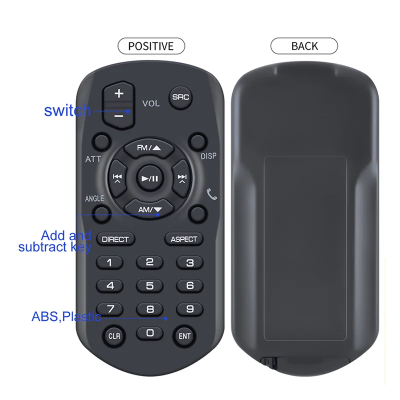 RM-RK258 Remote Control for JVC DVD/CD/USB Receiver KW-M450BT KW-V21BT KWV21BT KWV12 KW-M25T KW-V11 KW-V12 KWM25T_A02I