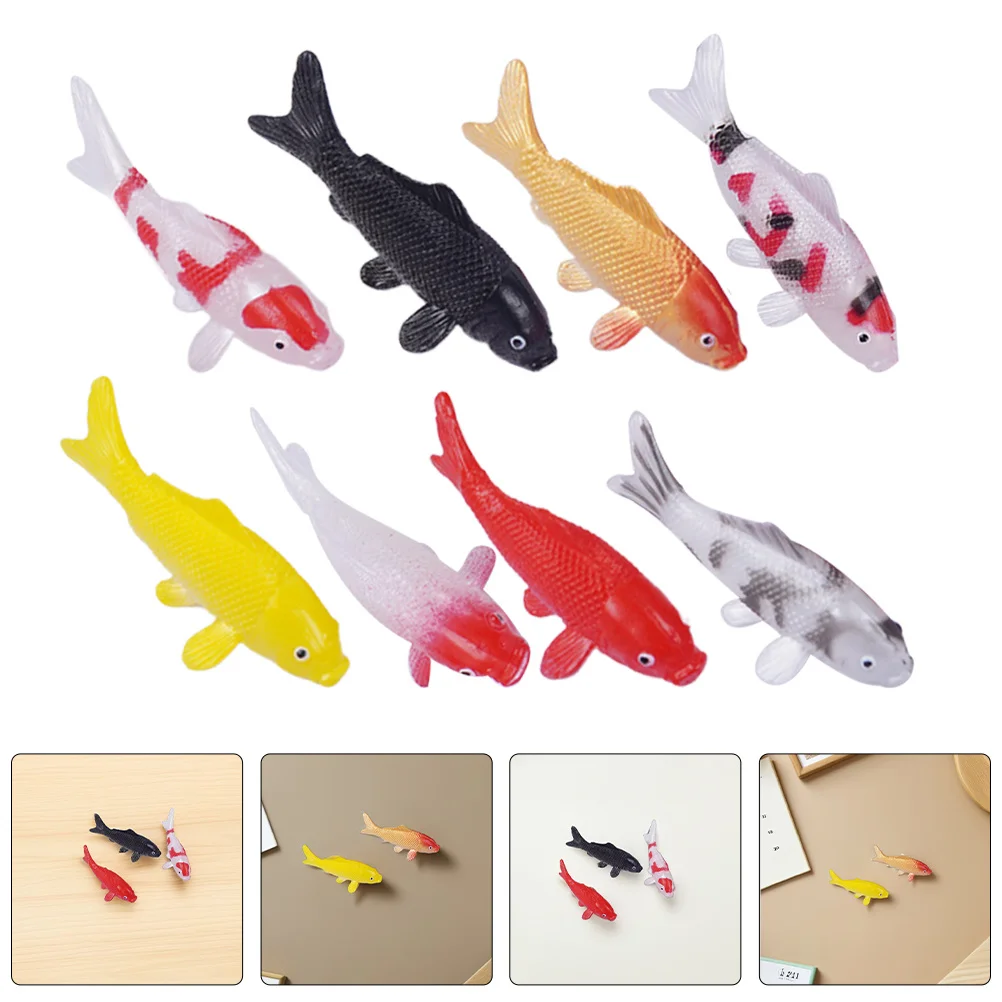 

8Pcs Premium Mini Carp Statues Versatile Aquarium Decor for Glass Tanks Fairy Gardens Dollhouses Creative Miniature Art Projects