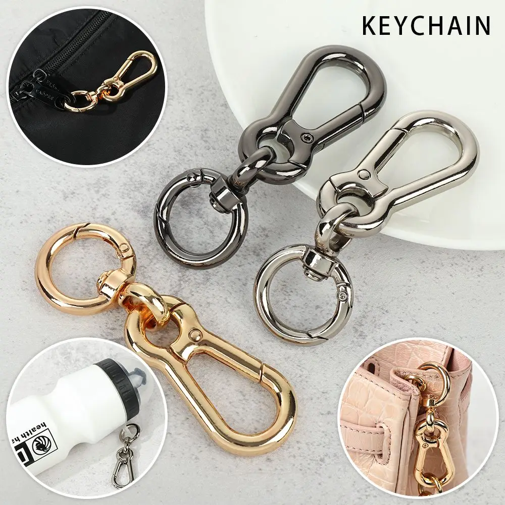 High quality Plated Gate Outdoor Tools Snap Clasp Clip Carabiner Purses Handbags Spring Gourd Buckles Bag Belt Buckle