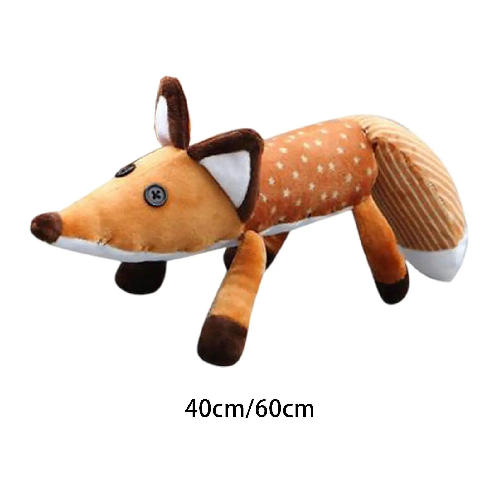 دمية Fox القطيفة على شكل ثعلب كرتوني محشوة على شكل حيوان للأولاد والبنات هدية عيد ميلاد للأطفال