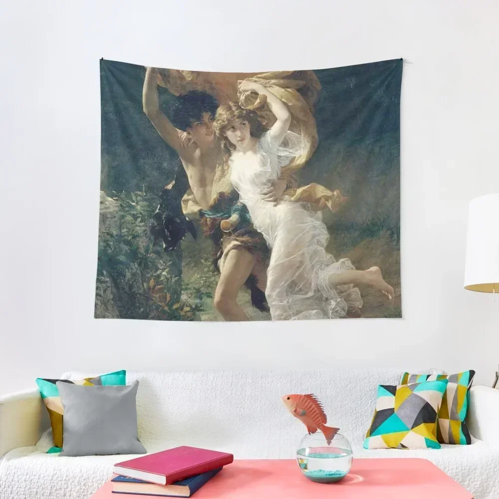 The Storm by Pierre Auguste Cot Renaissance Art Tapestry Decorative Wall Mural Home Decor Aesthetic Tapestry