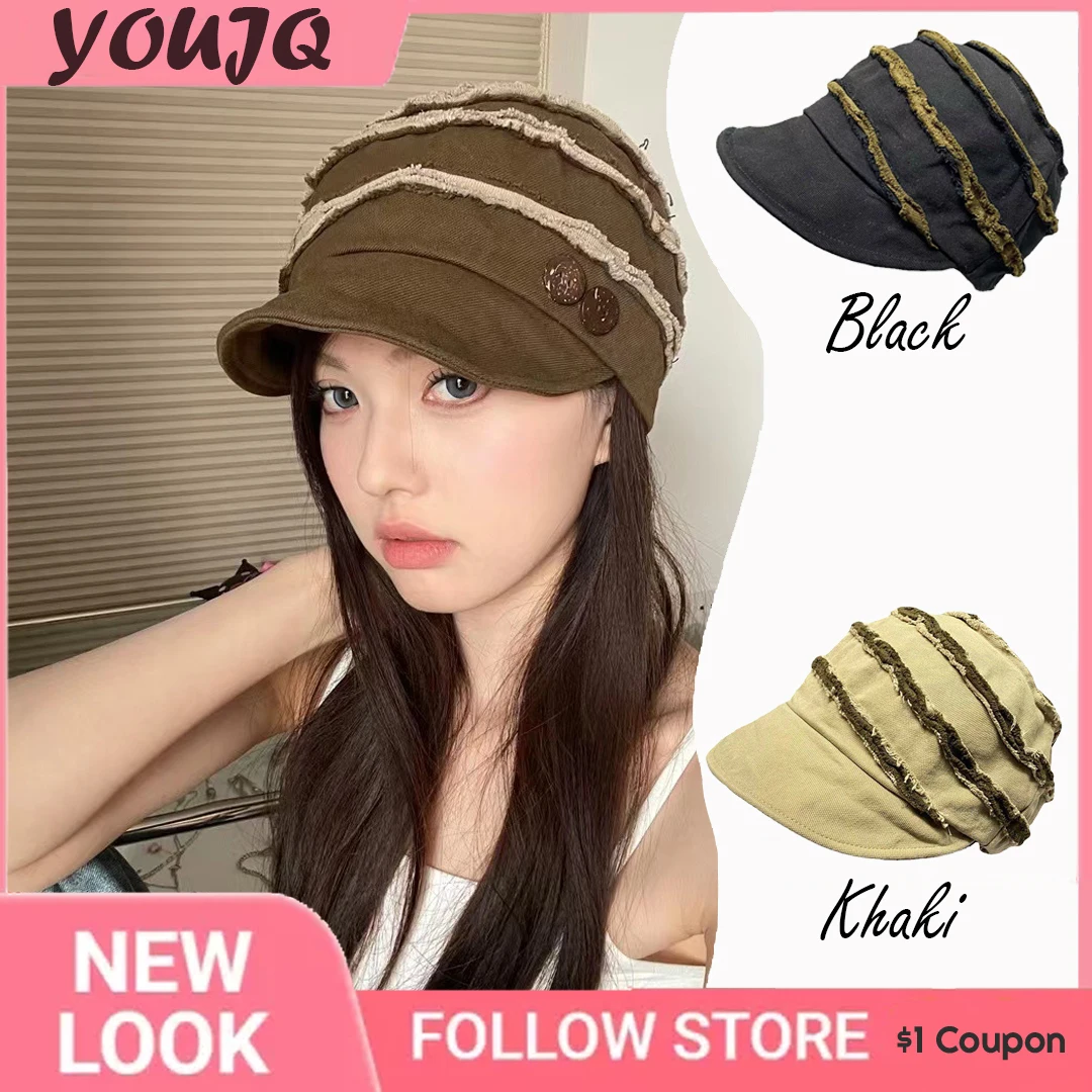 

Chic Patchwork Newsboy Gatsby Beret Hats for Women Foldable Soft Brim Peaked Octagonal Caps Spring Hip Hop Beret Caps Bonnet