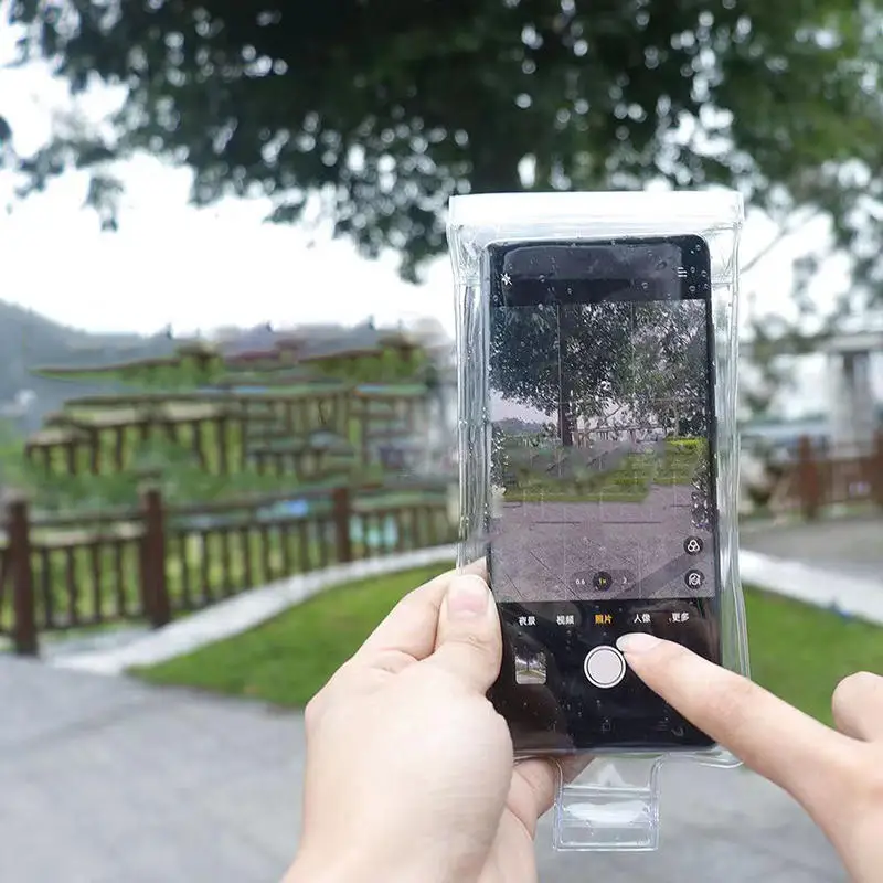

Waterproof Transparent Mobile Phone Cases Portable Mobile Phone Protector Pouch Bag For Cycling Swimming Cellphone Protectors