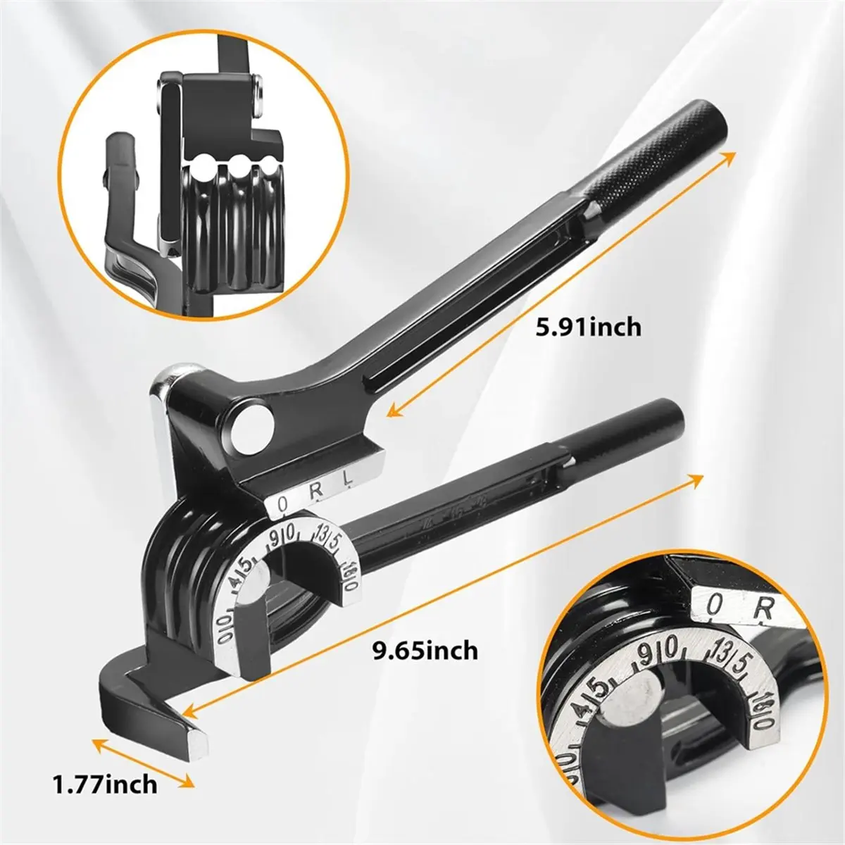LUCK Tube Bender -180 Degree Pipe Bender Suitable for Bending 1/4inch 5/16inch 3/8inch OD Copper,Brass & Steel Pipes