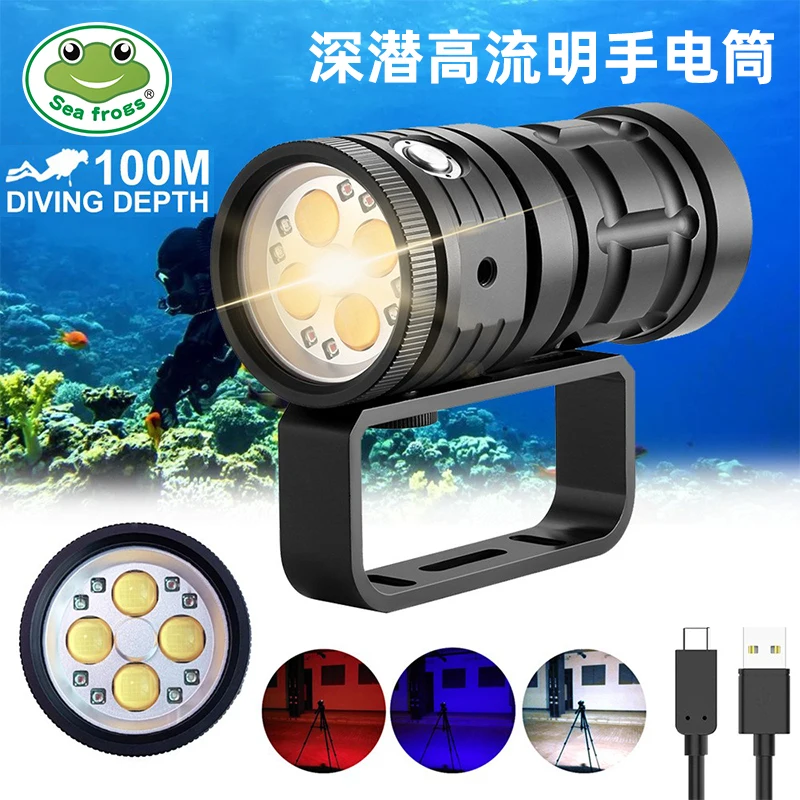 6000Lm MK-18 MK-19 MK-20 18000 IPX8 100M Waterproof Camera Flas Underwater Diving Photography Lighting Accessory