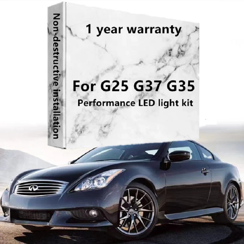 

Для Infiniti G25 G37 G35 2008 2009 2010 2011 светодиодный интерьерный комплект лампочек, автомобильный фонарь для Чтения номерного знака, багажник Canbus