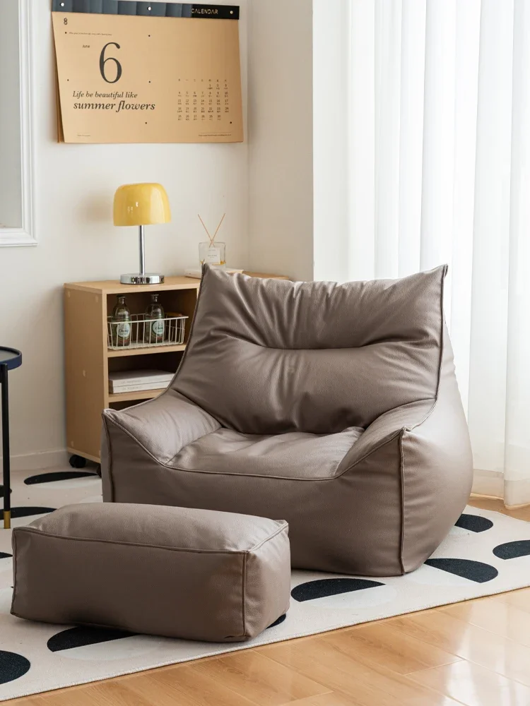 크림색 바람처럼 편안한 소파 빈백, 누워서 잠을 자는 작은 악마 침실 발코니 홈 리클라이너