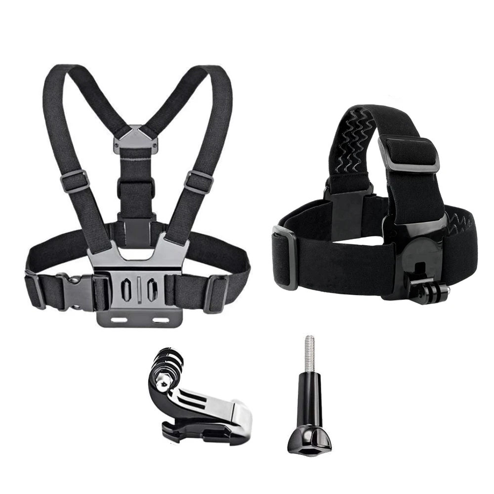 Chest Strap Head Strap Belt For GoPro Hero 12 11 9 8 7 Black Xiaomi Yi 4K Sjcam Sj4000 Insta360 Action Camera Accessories Mount