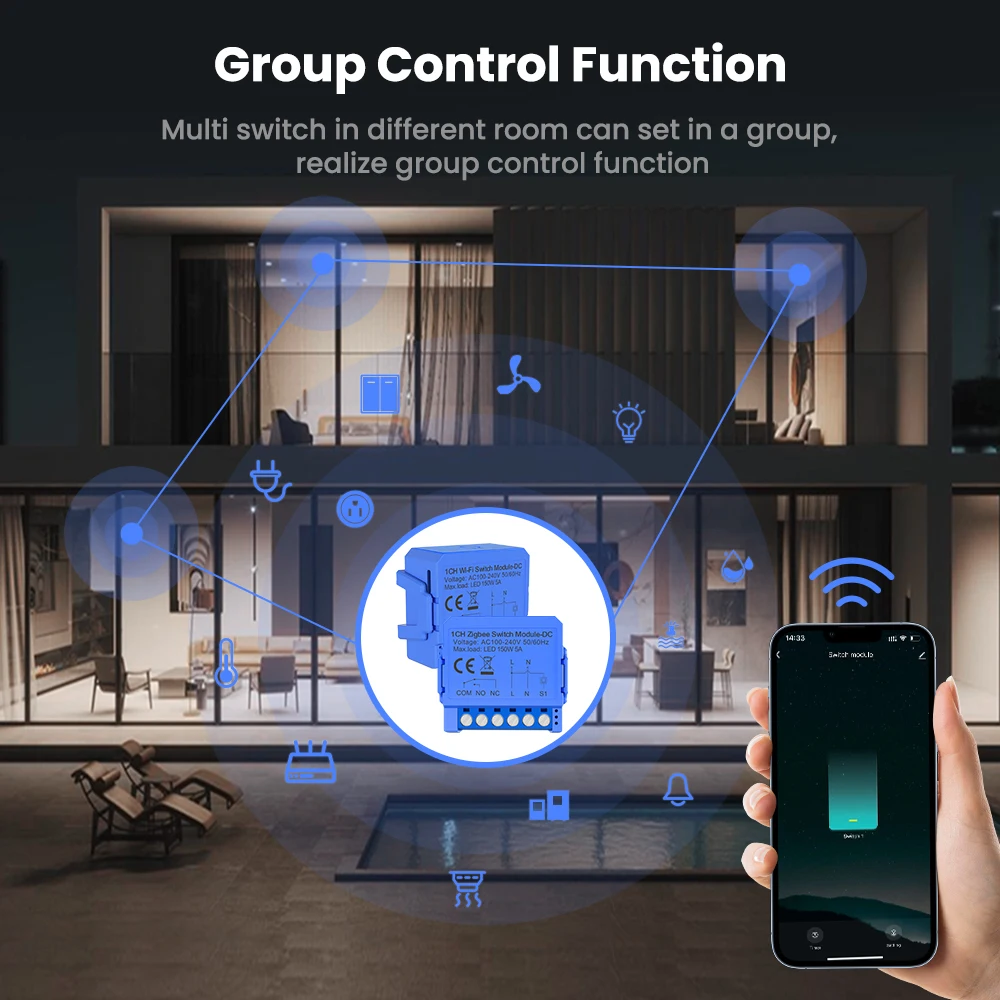 Miucda tuya wifi/zigbee módulo de interruptor inteligente contato seco dc 24-32v/ac 100-240v diy disjuntor relé temporizador trabalho para alexa google casa