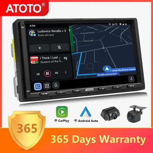 ATOTO 7 pulgadas doble 2 Din Android coche estéreo 4G LTE WIFI GPS Bluetooth inalámbrico Android Auto pantalla CarPlay Radio de coche 2Din S8